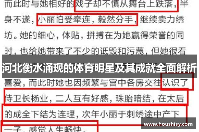 河北衡水涌现的体育明星及其成就全面解析